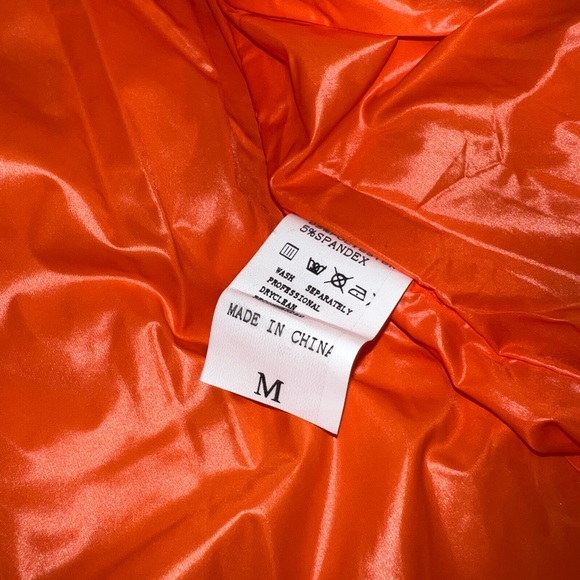 BRANDLESS LIGHTWEIGHT ORANGE PUFFER JACKET - Picture 2 of 2
